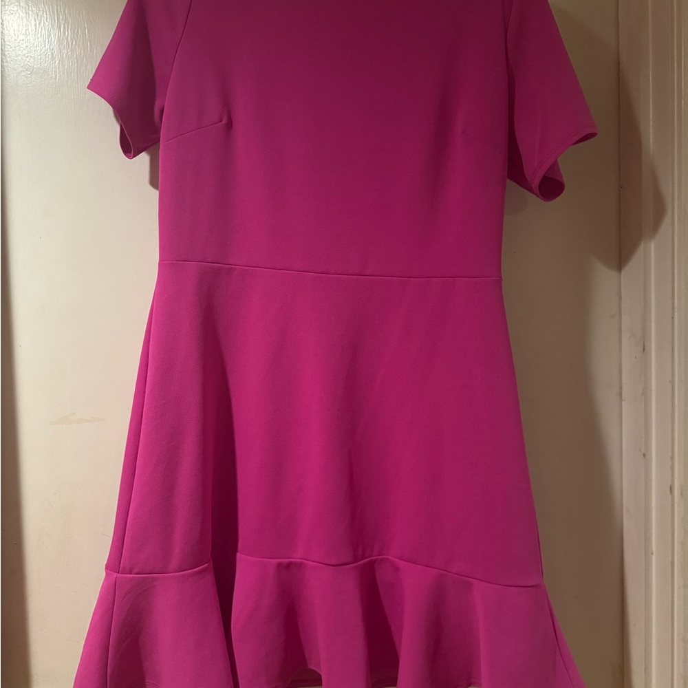 Vibrant Pink Short Sleeve Dress